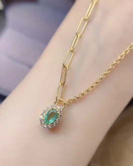 Natural Emerald Dainty Pendant