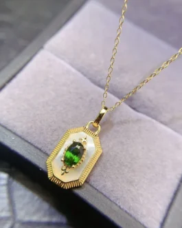 Natural Diopside Arch Pendant