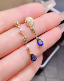 Natural Sapphire Bloom Earrings