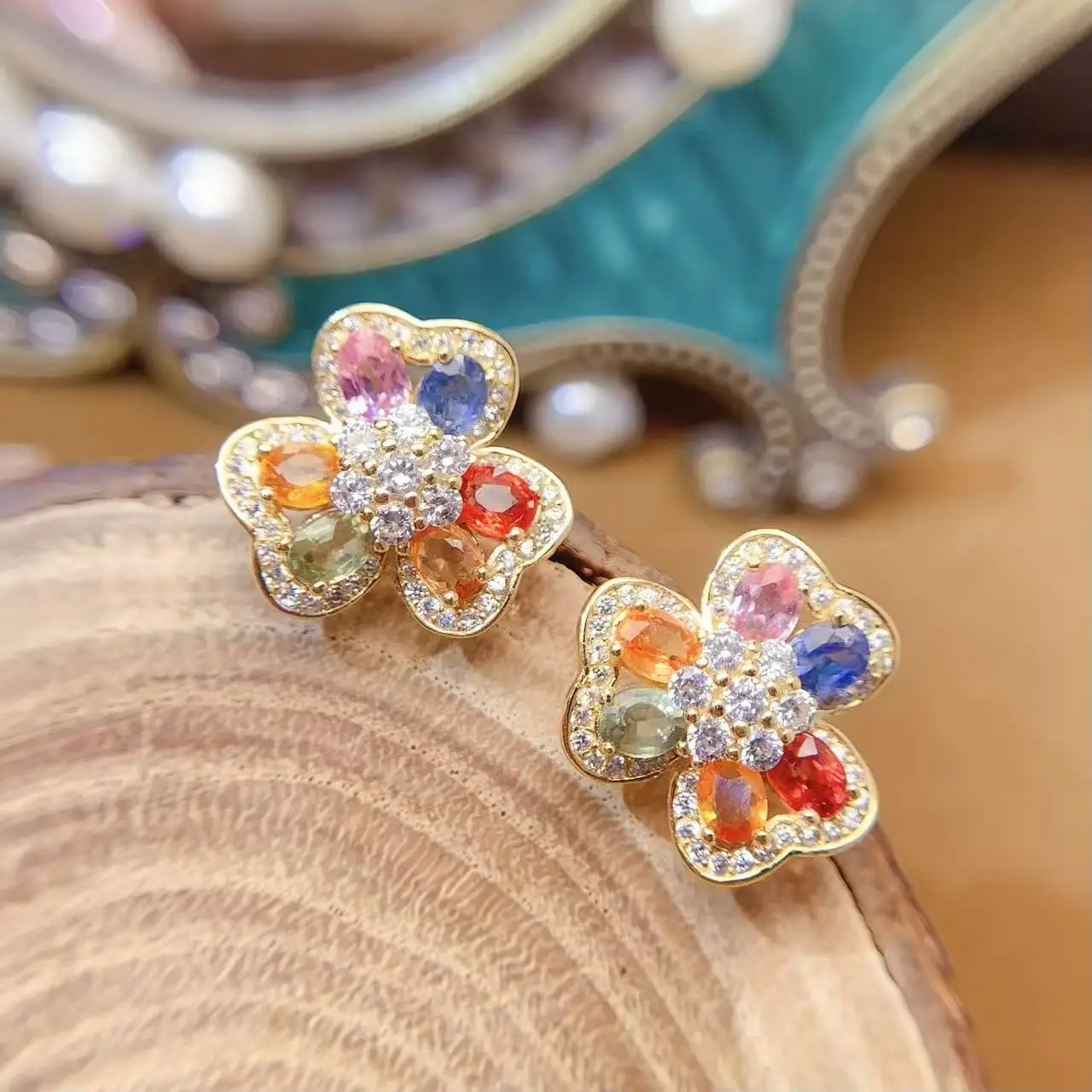 Natural Sapphire Delicate Jewelry Set - view 3