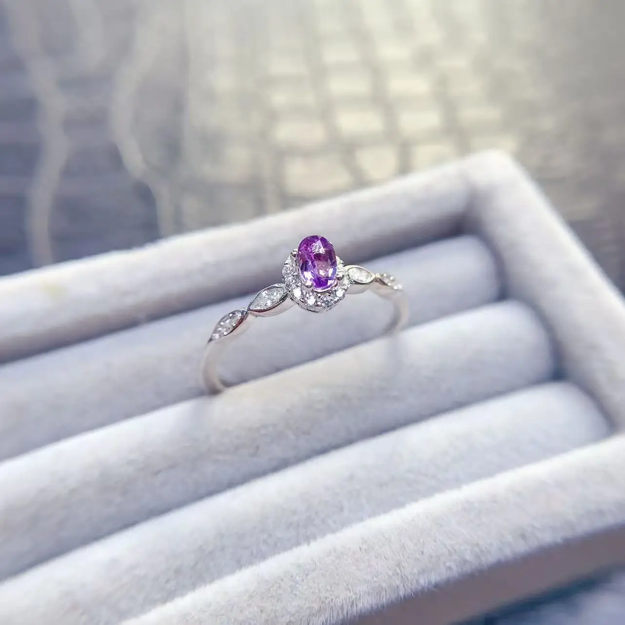 Natural Gemstone Trio Colour Ring - view 2