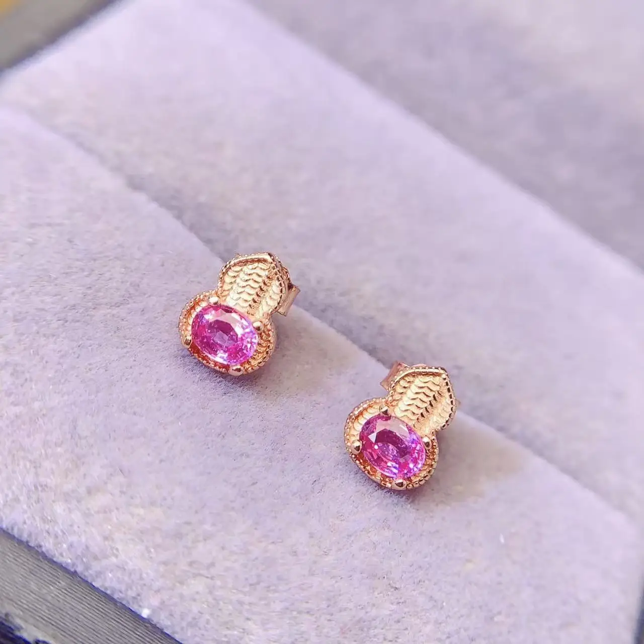Natural Sapphire Maxi Stud Earrings - view 1