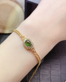 Natural Diopside Charm Bracelet