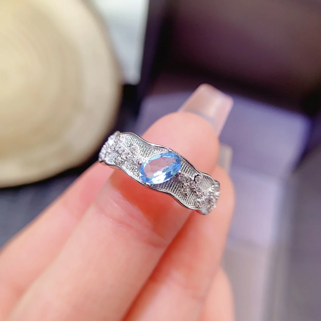 Natural Topaz Molten Band Ring - view 1