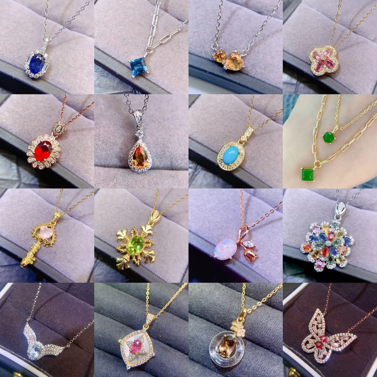 Natural Tourmaline Double Pendant - view 4