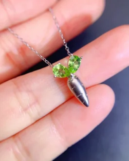 Natural Peridot Drop Pendant