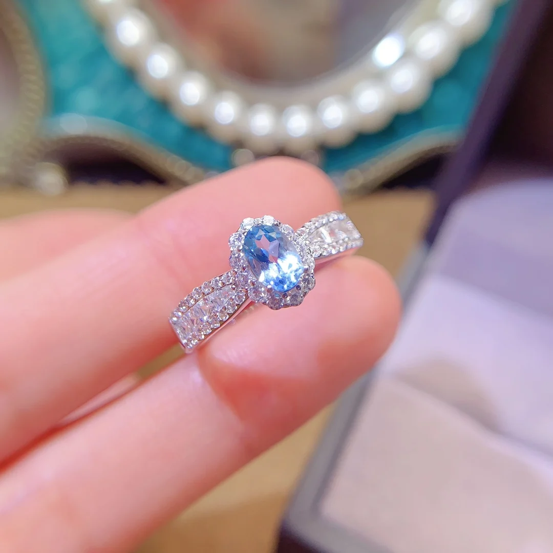 Natural Topaz Pavé Band Ring - view 2