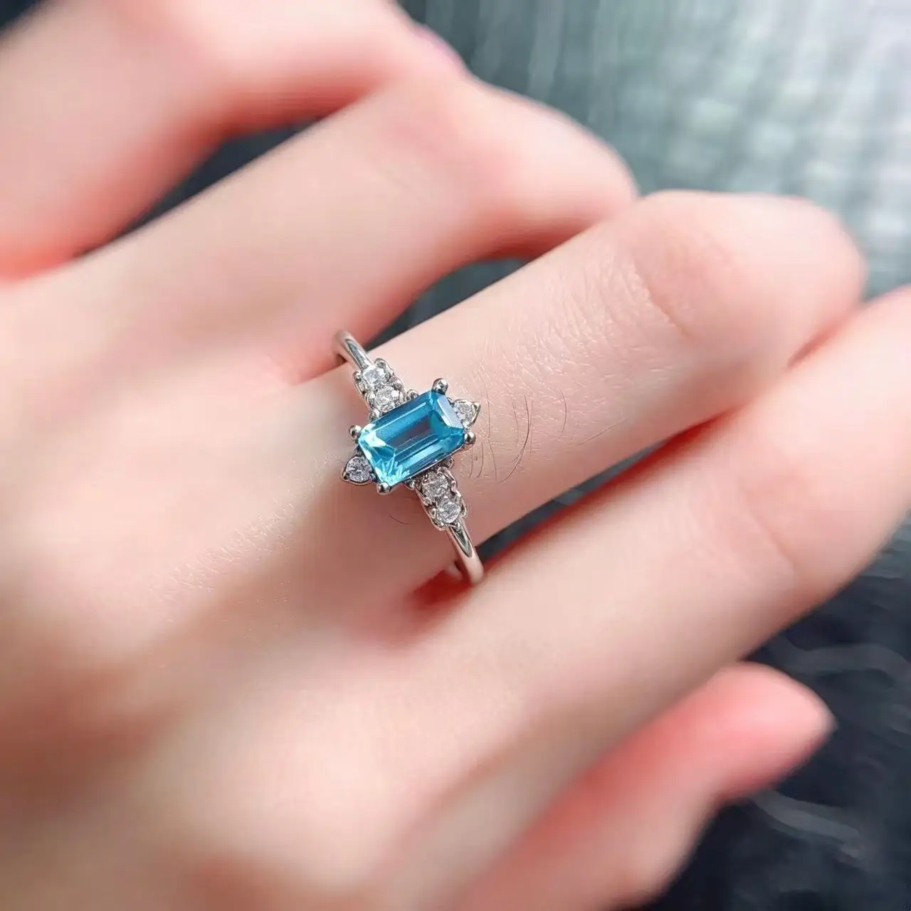 Natural Apatite Luxury Vintage Ring - view 5