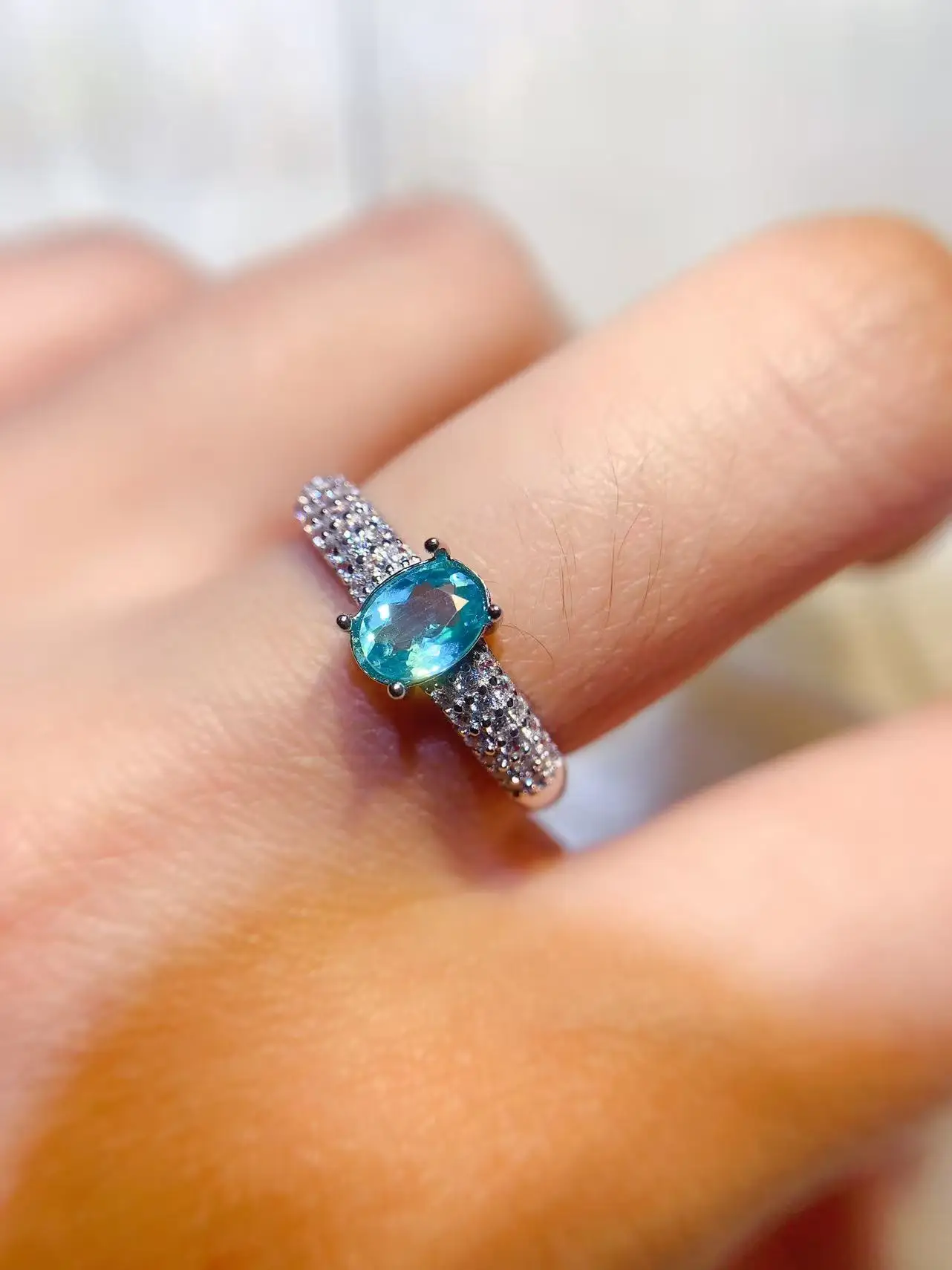 Natural Apatite Vintage Style Ring - view 4