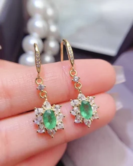 Natural Emerald Vintage Earrings