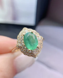 Double Halo Oval Ring