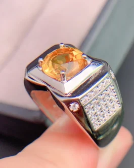 Natural Citrine Men’s Ring