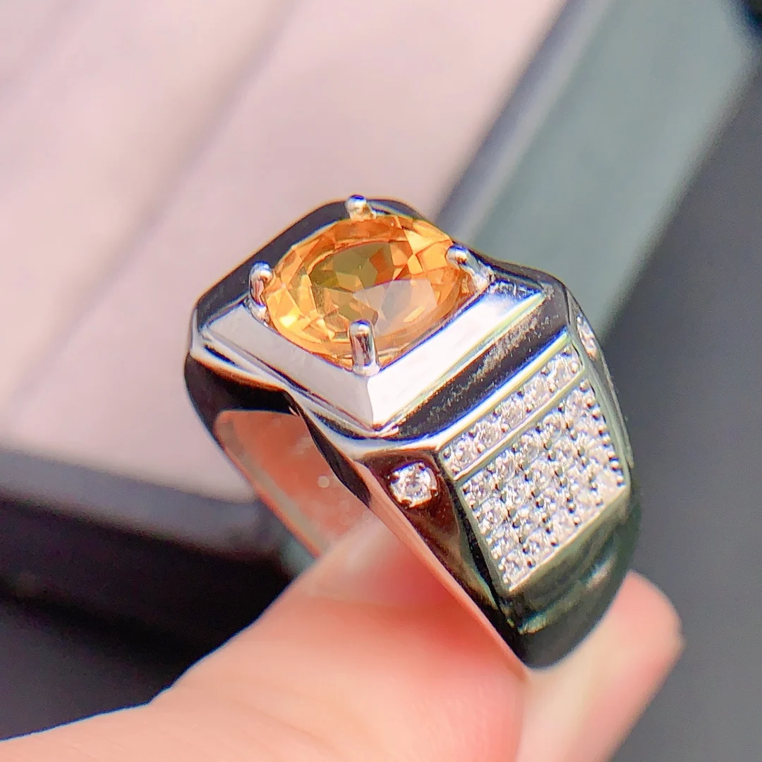 Natural Citrine Men's Ring - view 1