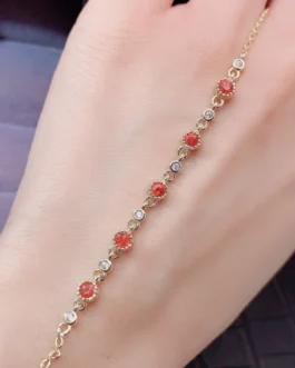 Natural Sapphire Link Bracelet