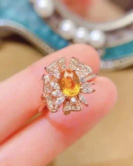 Natural Yellow Sapphire Promise Ring