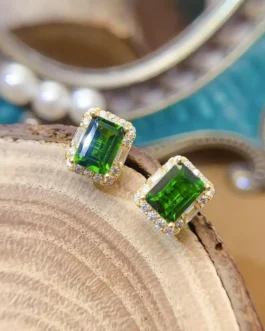 Natural Diopside Luxe Earrings
