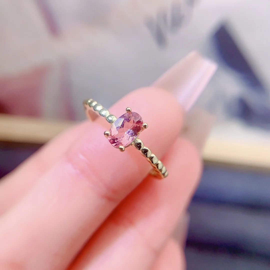 Natural Tourmaline Classic Oval Ring - view 4