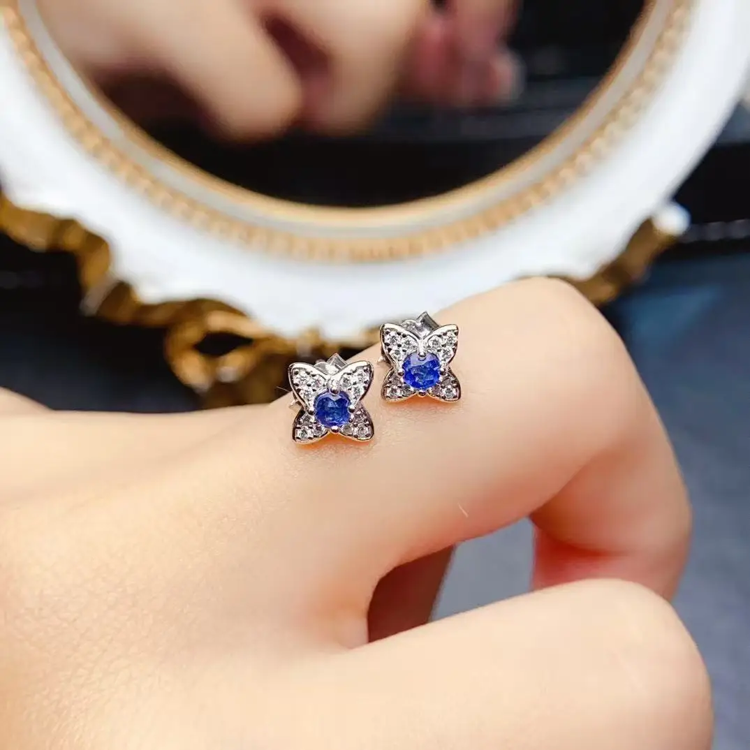 Natural Sapphire Nova Earrings - view 4