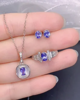 Natural Tanzanite Timeless Jewelry Set
