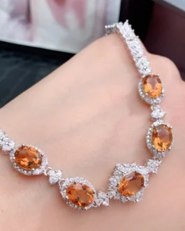 Natural Citrine Charm Bracelet