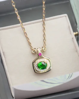 Natural Diopside Cushion Pendant