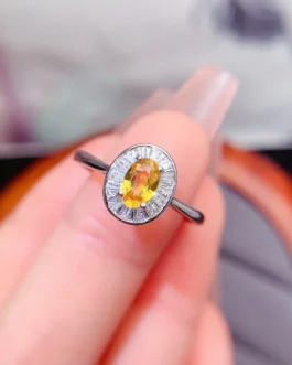 Natural Yellow Sapphire Vintage Ring