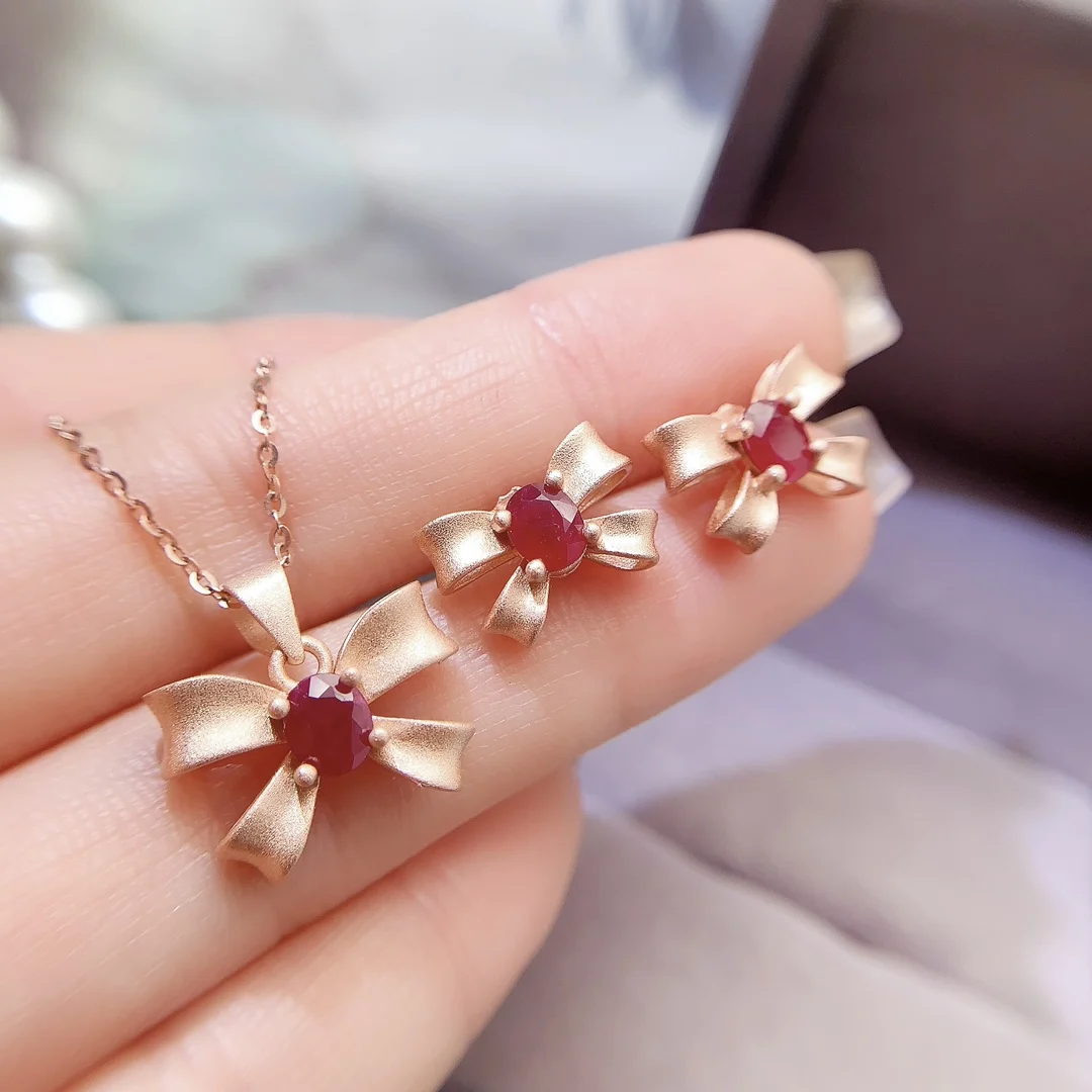 Natural Ruby Elegant Jewelry Set - view 5