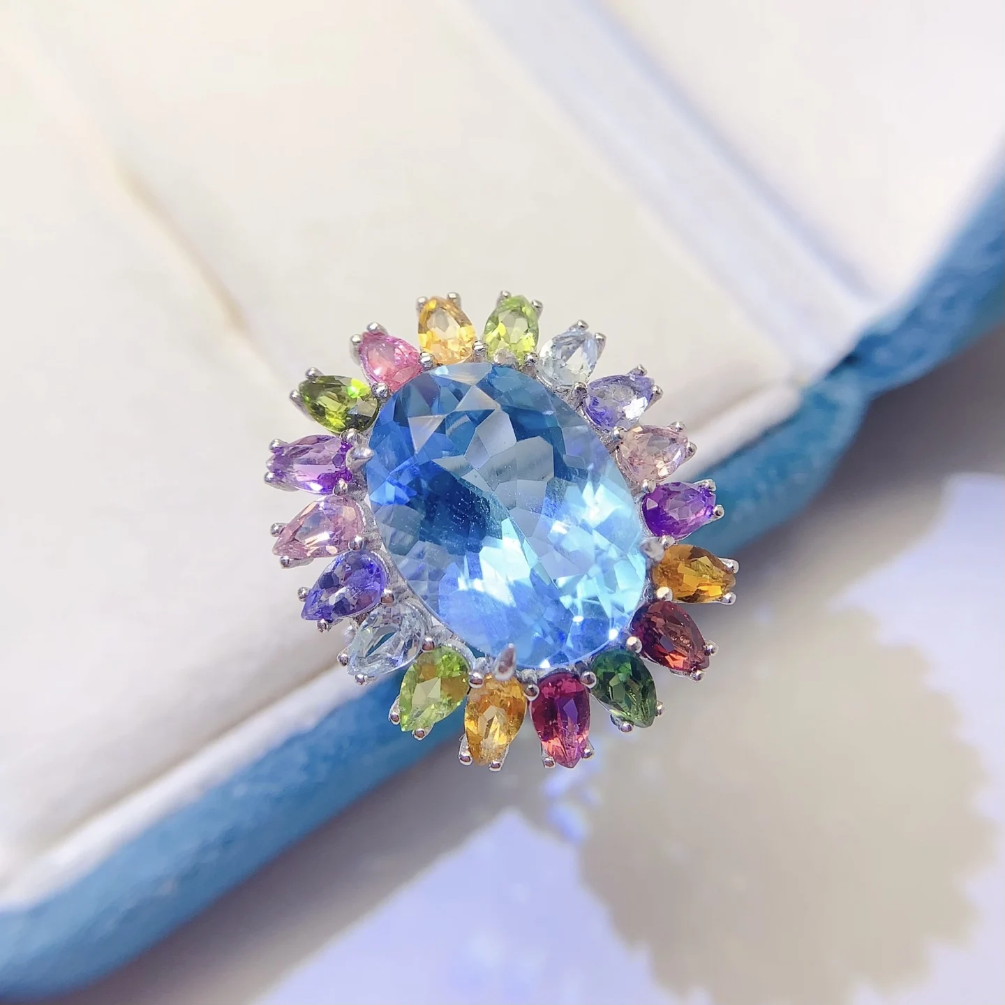 Natural Topaz Tourmaline Ring - view 1