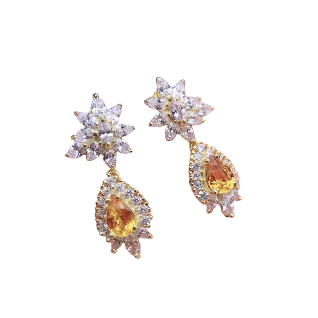 Natural Sapphire Court Stud Earrings - view 1