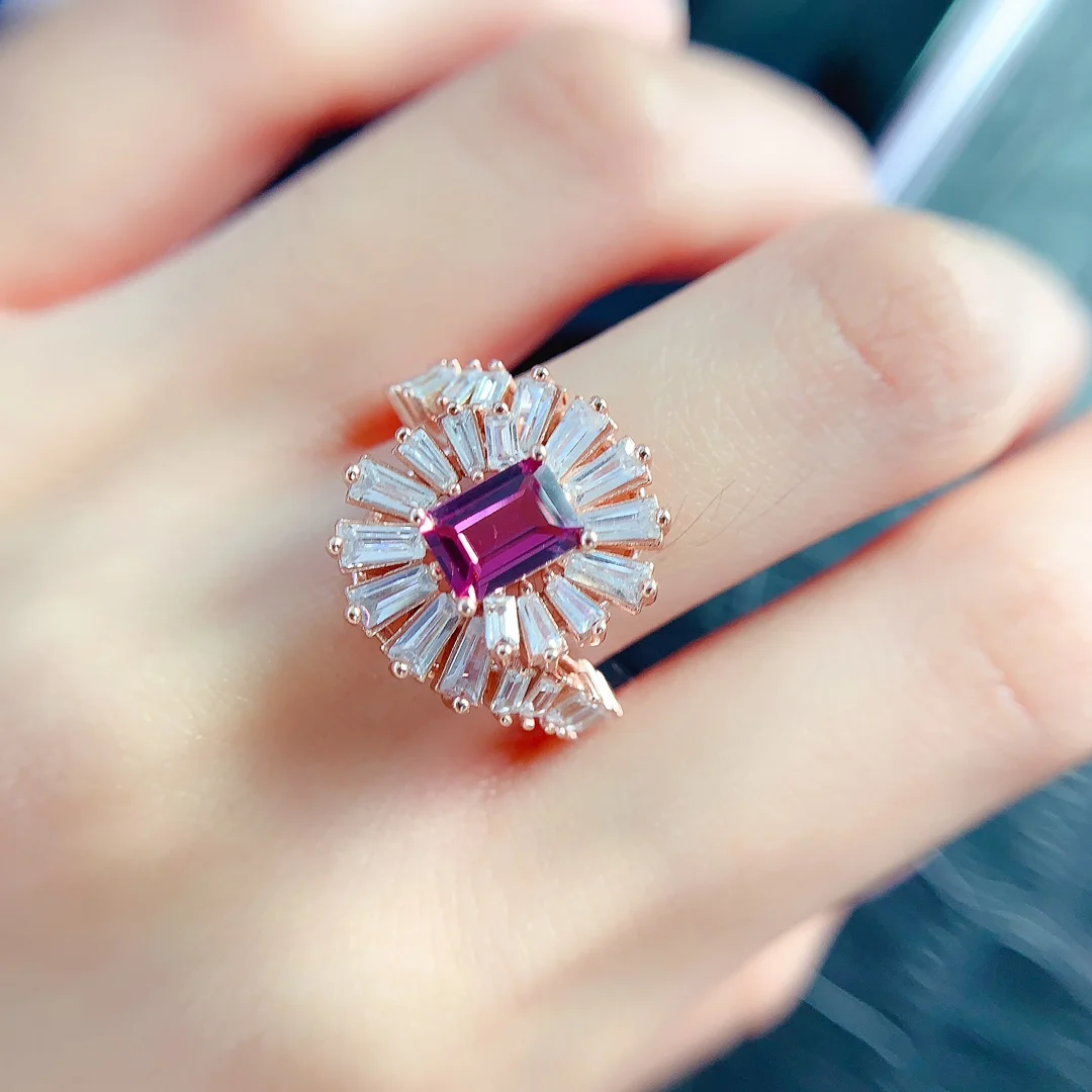 Natural Pyrope Garnet Ballerina Ring - view 6