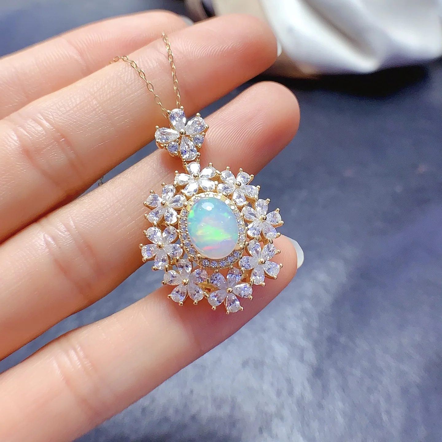 Natural Opal Elegant Jewelry Set - view 3