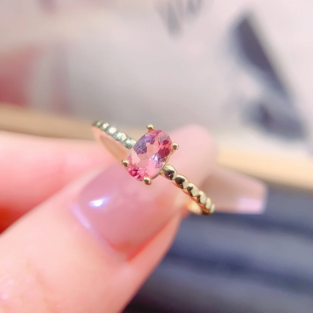 Natural Tourmaline Classic Oval Ring - view 2