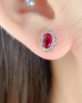 Natural Garnet Classic Earrings