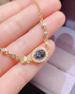 Natural Topaz Station Bracelet