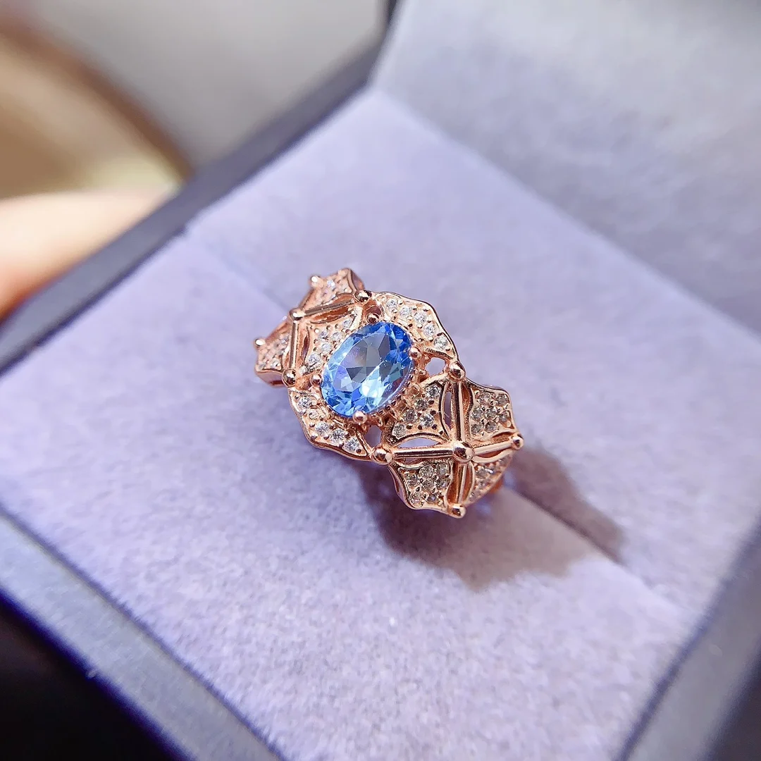 Natural Topaz Openwork Band Ring - view 6