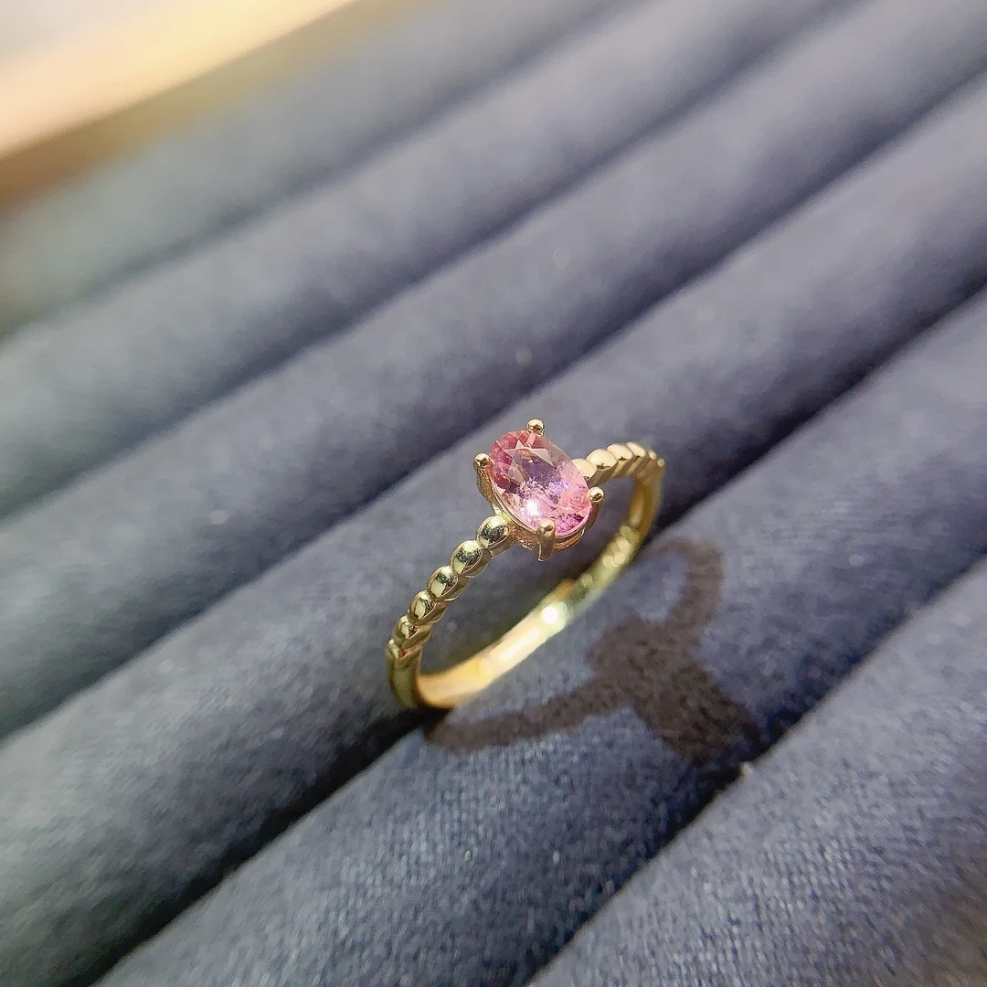 Natural Tourmaline Classic Oval Ring - view 6