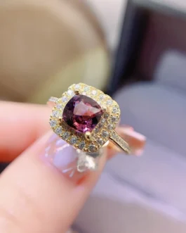Natural Spinel Vintage Halo Ring
