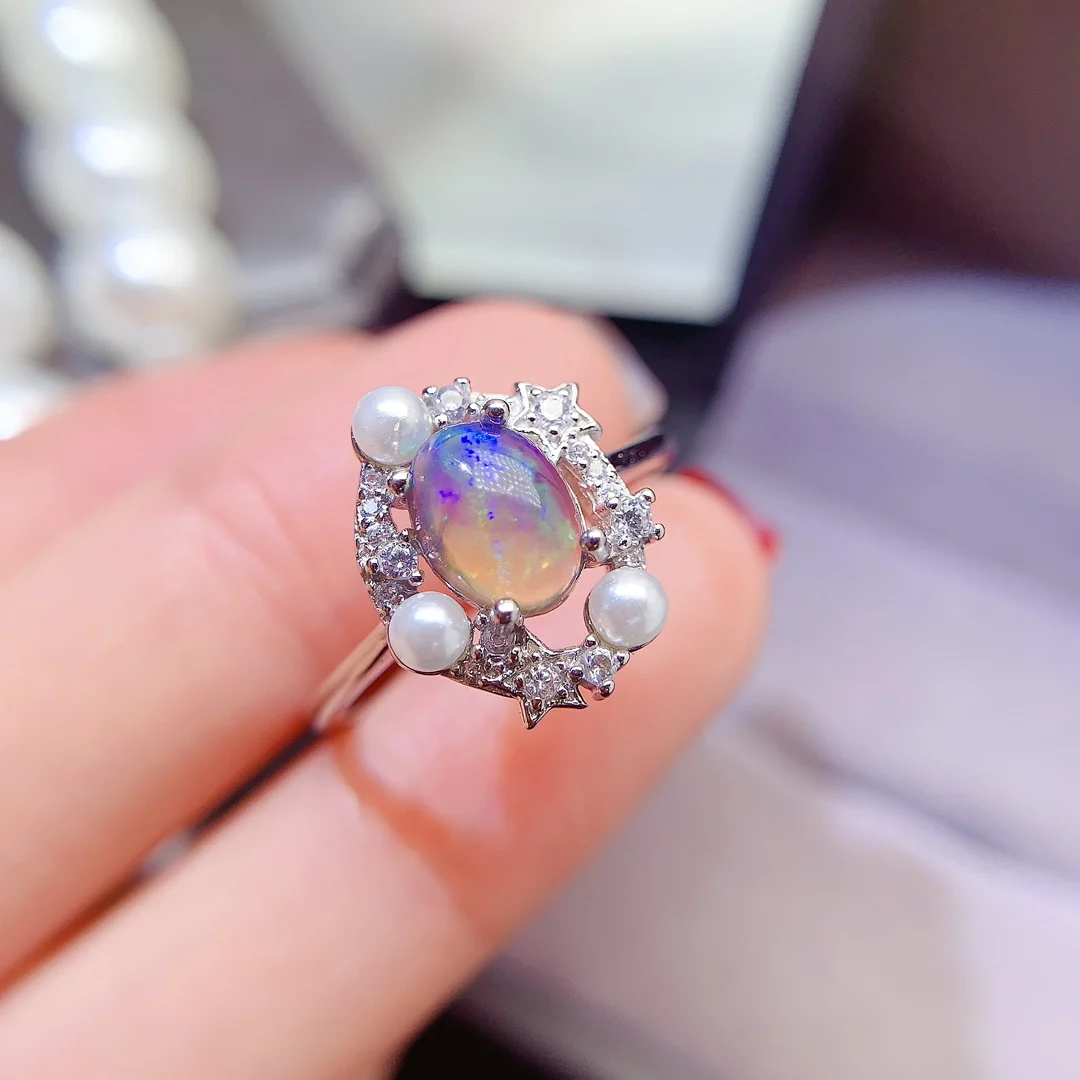 Opal Vintage Halo Ring - view 1