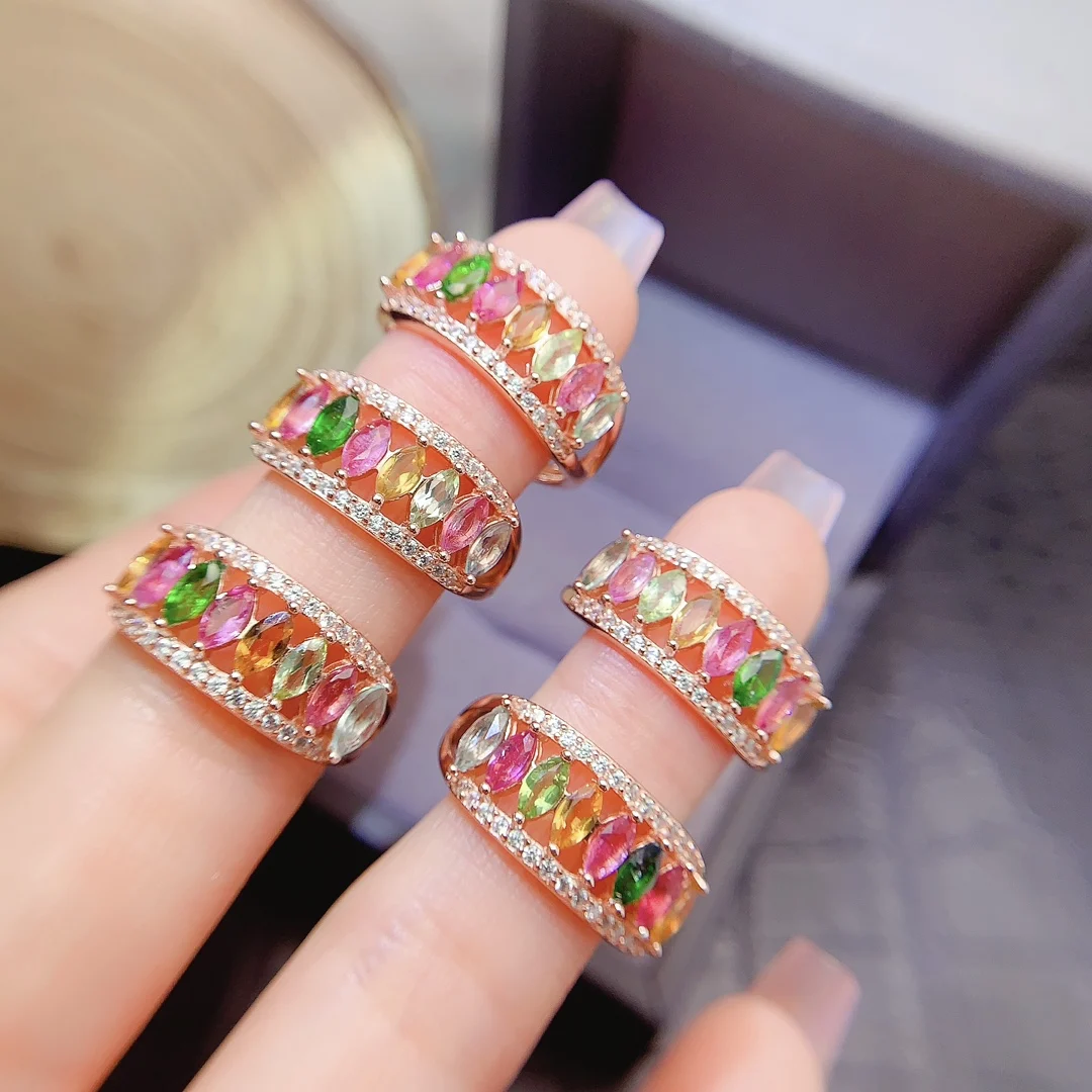 Natural Tourmaline Marquise Ring - view 1