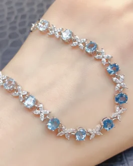 Natural Topaz Charm Bracelet