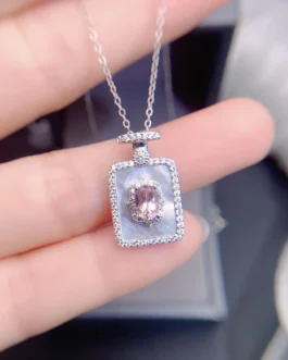Natural Morganite Square Pendant