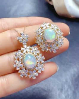 Natural Opal Elegant Jewelry Set