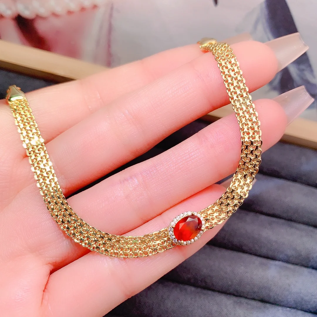Natural Garnet Elegant Bracelet - view 1