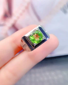 Natural Peridot Men’s Ring