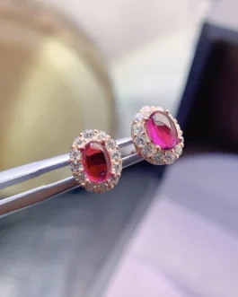 Natural Garnet Classic Earrings