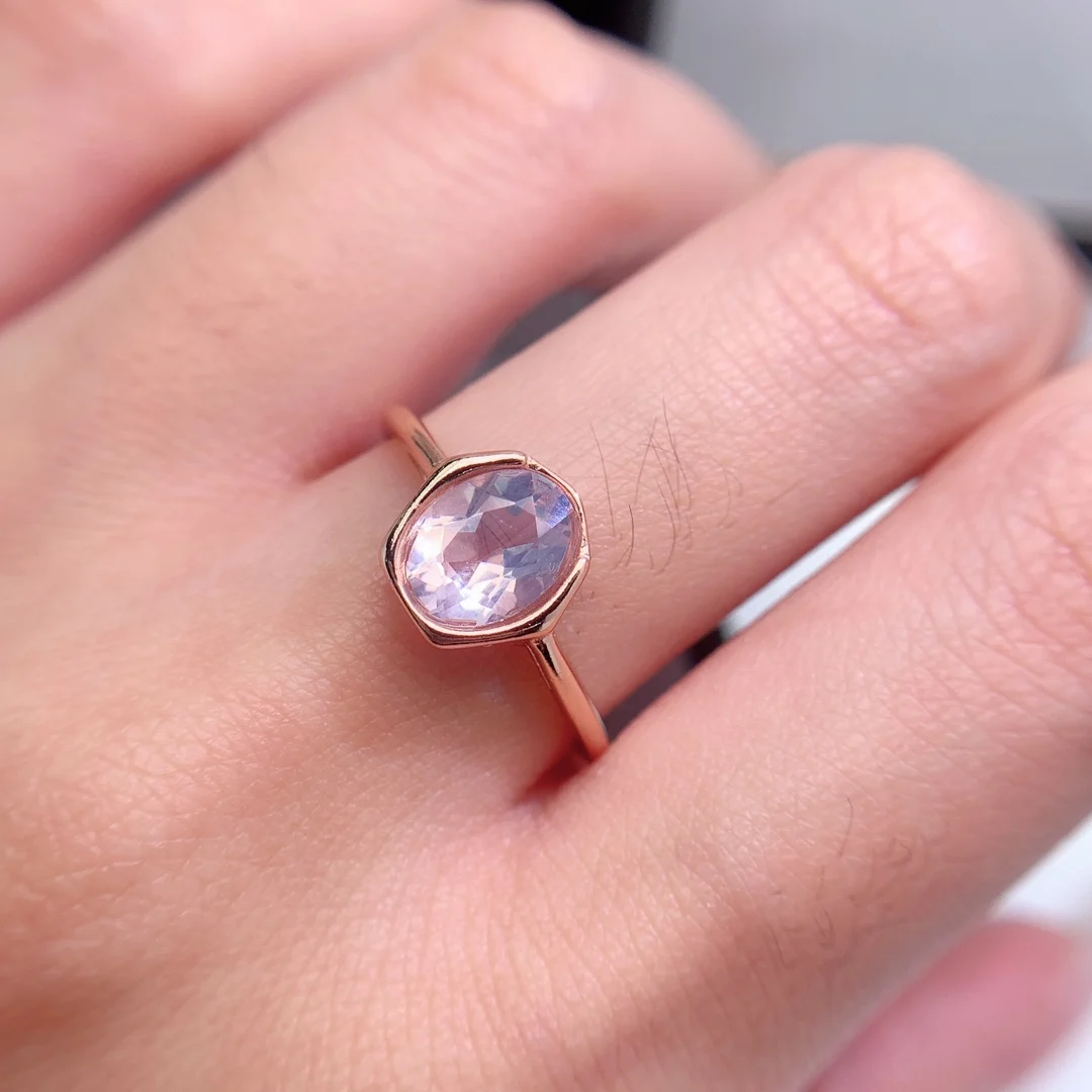 Natural Lavender Gold Plated Ring - view 5
