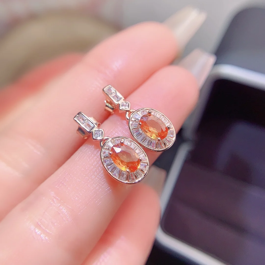 Natural Sapphire Claw Stud Earrings - view 1