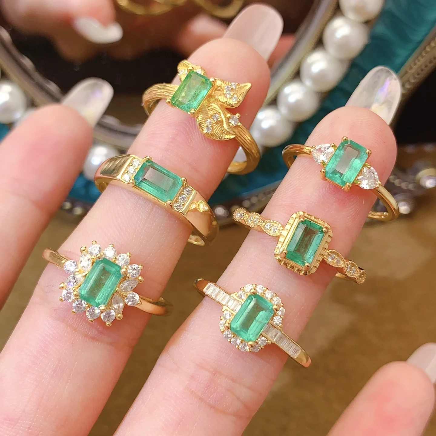 Natural Emerald Multi-Style Ring - view 1