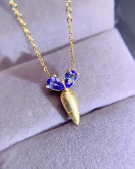 Natural Tanzanite Feather Pendant
