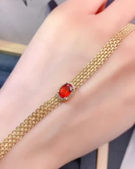 Natural Garnet Elegant Bracelet